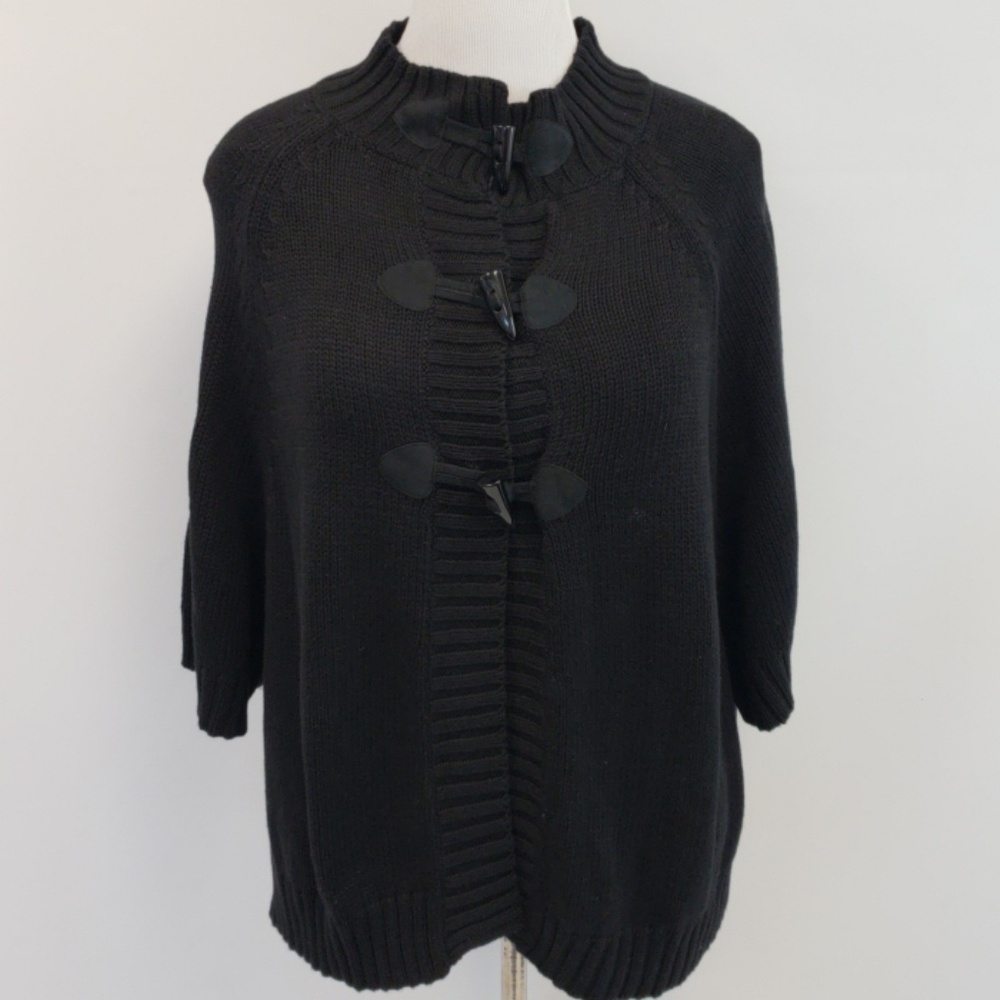 Black poncho cardigan